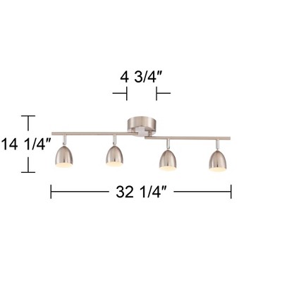 Alexa 32" Satin Nickel LED Ceiling Track Light Fixture