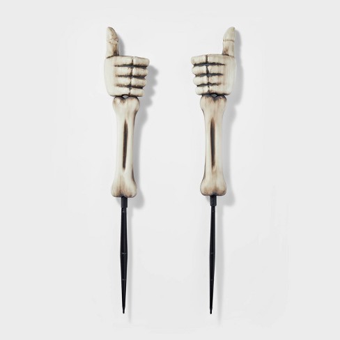 2pk Skeleton Hands Halloween Decorative Yard Stakes - Hyde & Eek