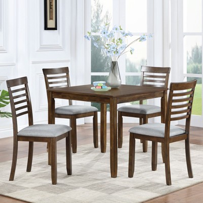 NicBex 34.5/45.5 Inch Wood Rectangle Dining Table, Kitchen Table Dining Table for 4 to 6,for Living Room, Dining Room, Gray