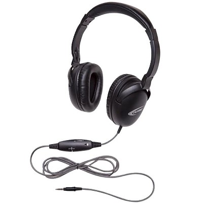 Califone NeoTech Plus 10171MT Premium, Over-Ear Stereo Headset with Inline Microphone, 3.5mm Plug, Black