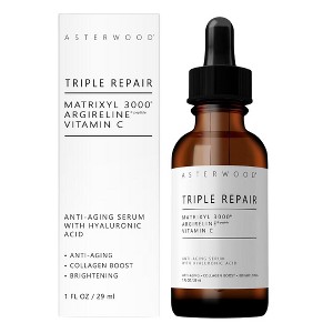 Asterwood Triple Repair Matrixyl 3000 + Argireline + Hyaluronic Acid + Organic Vitamin C Serum for Face; Anti-Aging Face Serum, Anti-Wrinkle - (1 oz) - 1 of 4