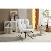 Lyngins Modern Indoor Armchair Rocking Chair without/with Adjustable Footrest,Small Accent Chair for Bedroom,Living Room - 3 of 4