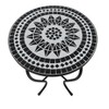 Jiallo Mosaic Art Collection Black Lily Accent Table (Set of 2) - 2 of 2