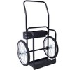 Double Cylinder Cart, Dual Oxygen Tank Cart Dolly With 2 Hinges, 2 20" Phneumaticr Wheels, Removable 220 Lbs Load Capacity Cart - 3 of 4