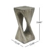 MAYEERTY 1 Pack Twist Shape Side Table, Artistic Wood-Grain End Table for Indoor Outdoor Living Room, Patio - 3 of 4