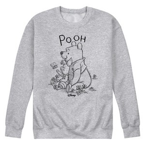 Men's - Winnie the Pooh - Pooh And Piglet Graphic Fleece Sweatshirt - 1 of 4