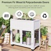 Mini Wood Cold Frame with Raised Garden Bed & Wheels, 2-Door Greenhouse for Indoor/Outdoor Use - 2 of 4