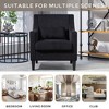 Okak Modern Corduroy Upholstered Accent Chair with Scooped Arms,Comfy Lounge Chair for Living Room,Bedroom - 3 of 4
