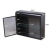 ALEXOUN Bathroom Storage Cabinet - 2-Door Wall-Mounted Metal Storage Cabinet with Tempered Glass Doors & Shelves for Bathroom, Kitchen - 3 of 4