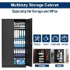 AOBABO 72 in. Tall Black Metal Storage Cabinet with 2-Doors and 4-Shelves, Steel Storage Freestanding Cabinet - 3 of 4