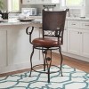 24" Eli Big and Tall Copper Stamped Faux Leather Swivel Seat Counter Height Barstool - Powell Company - 2 of 4