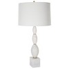 Uttermost Regalia White Marble Table Lamp – 31.25"H x 16"W x 16"D, Beaded Marble Base with Antique Brass Accents & White Linen Shade - 4 of 4