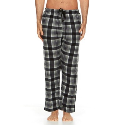 Microfleece Men’s PJ Plaid Pajama Pants with Pockets, Sizes Up to 3X