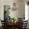 ALOADECOR Mid-Century 6-Light Crystal Chandelier in Matte Black and Antique Gold Finish For Versatile Interiors - 2 of 4