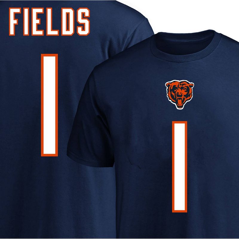NFL Chicago Bears Men's Justin Fields Big & Tall Short Sleeve Cotton Core T-Shirt, 2 of 3