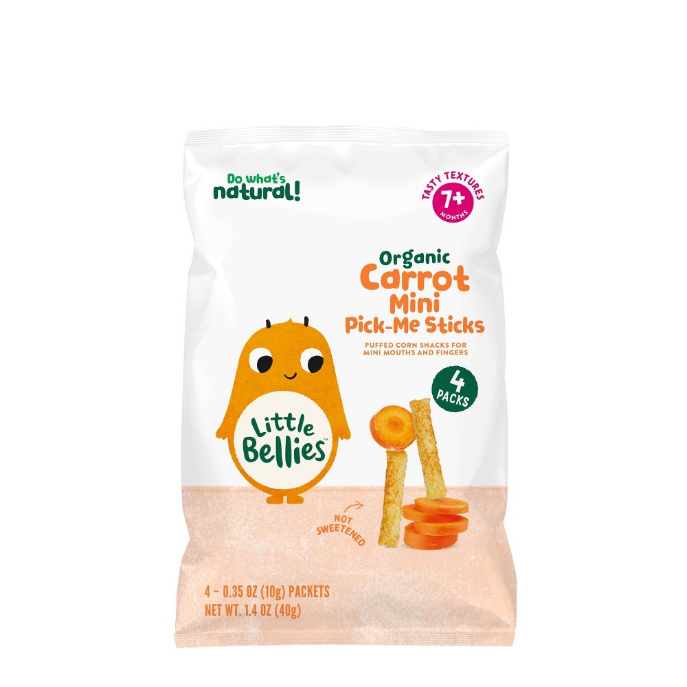 Little Bellies Organic Carrot Mini Pick-Me Sticks Baby Snacks - 4pk/1.4oz