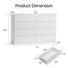Modern Wooden Dresser Cabinet, 54" Wide 8/9/10 Drawer Chest of Drawers, Large Storage Organizer for Bedroom, Closet, and Living Room - 3 of 4