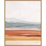 22" x 28" Sierra Hills 03 by Lisa Audit Framed Canvas Wall Art Light Brown - Amanti Art