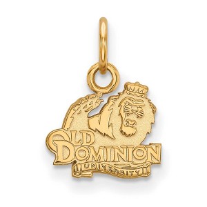 Black Bow Jewelry 10k Yellow Gold Old Dominion Monarchs NCAA Extra Small Pendant - 1 of 3