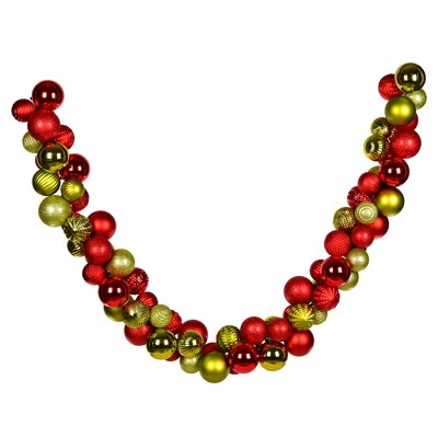Vickerman 7' Assorted Ball Ornament Garland