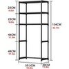 Tall 3-Tier Bathroom Shelf Unit, Over-The-Toilet Storage Rack with Iron Frame, Space Saving Organizer for Towels & Supplies - 2 of 4