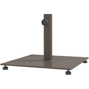 Square Patio Umbrella Base, 29 lbs Metal Umbrella Stand Base with Adjustable Foot Pads, Heavy Duty Patio Umbrella Holder for 1.5"/1.9" Umbrella Poles - 1 of 4