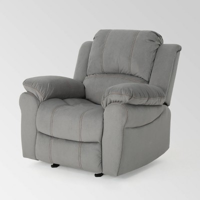 Celestina Microfiber Gliding Recliner Gray - Christopher Knight Home