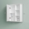 ChicFurnit Bathroom Storage Cabinet Wooden Medicine Cabinet with Wall Mounted Storage for Bathroom Organization, White, 29.9"*15.7"*8.7" - 3 of 4