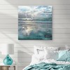 35" x 35" Indigo Seas by Studio Arts Canvas Art Print - Masterpiece Art Gallery: Modern Nautical Wall Painting, Unframed Ocean Artwork - 4 of 4