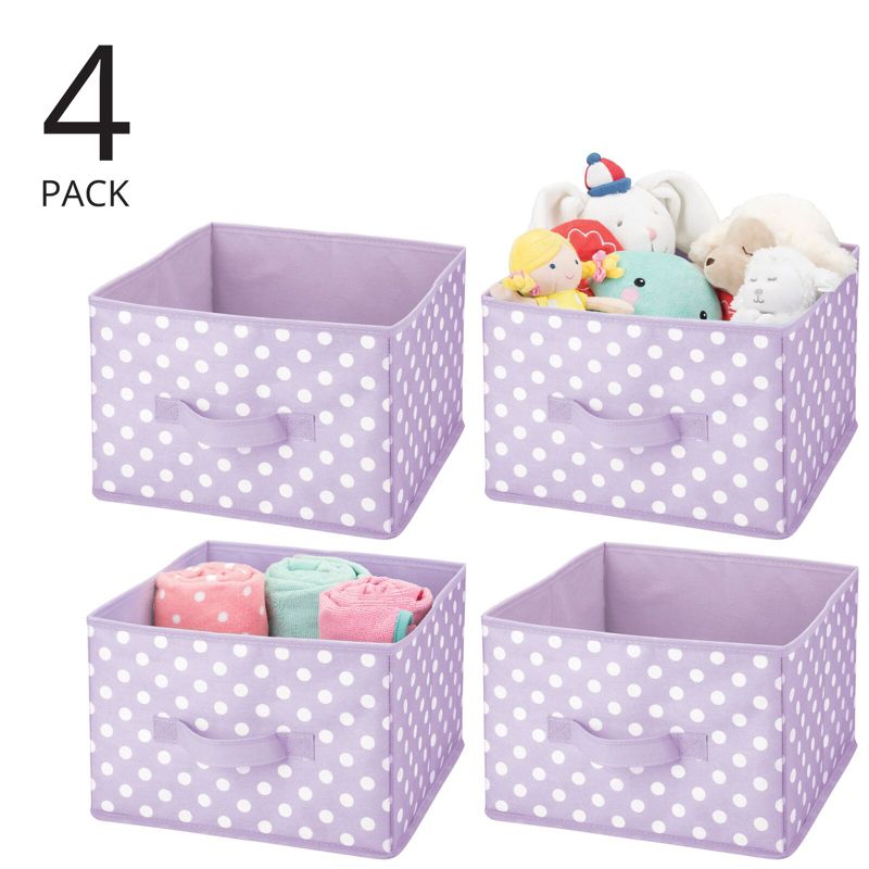 mDesign Foldable Fabric Bin for Cube Organizer - 4 Pack, 2 of 10