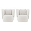 Set of 2 Siri Contemporary Linen Upholstered Accent Chair with Pillows - Manhattan Comfort - 2 of 4