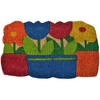 HomeRoots 18" X 30" Blue and Red Coir Floral Outdoor Door Mat - 4 of 4