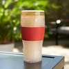 Host FREEZE Beer Glasses, Frozen Brew Mugs, Freezable Pint Glass Set, Insulated Beer Glass, Double Walled Insulated, 16oz, Set of 2, Crimson Red - 3 of 4