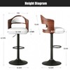 MOONMISS Cat Scratch Cloth Bar Stools Set of 2 adjustable height and 360 Degree Swivel with Footrest for Bar, Kitchen, Dining Room - 4 of 4