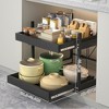 Kitchen Pull Out Drawers for Cabinets, 2-Tier Adjustable Slide Out Organizer, Under Cabinet Pots and Pans Storage Rack, Heavy-Duty Carbon Steel - 2 of 4