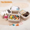 Aoibox Woven Storage Baskets for Organizing Shelves Cute Small Decorative Bins Brown White Versatile 4 Pack Set - 4 of 4
