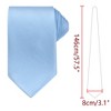 INSPIRE CHIC Men's Solid Color Classic Textured Neck Ties for Formal - 2 of 4