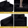 2-Piece Chenille Cloud Sofa Set with 3 Pillows, Loveseat and Single Sofa - 4 of 4