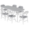 7-Piece Kids Folding Table and Chairs Set, Foldable, Children's Activity Table and Chairs Set, for Dining Room, Living Room - 2 of 4