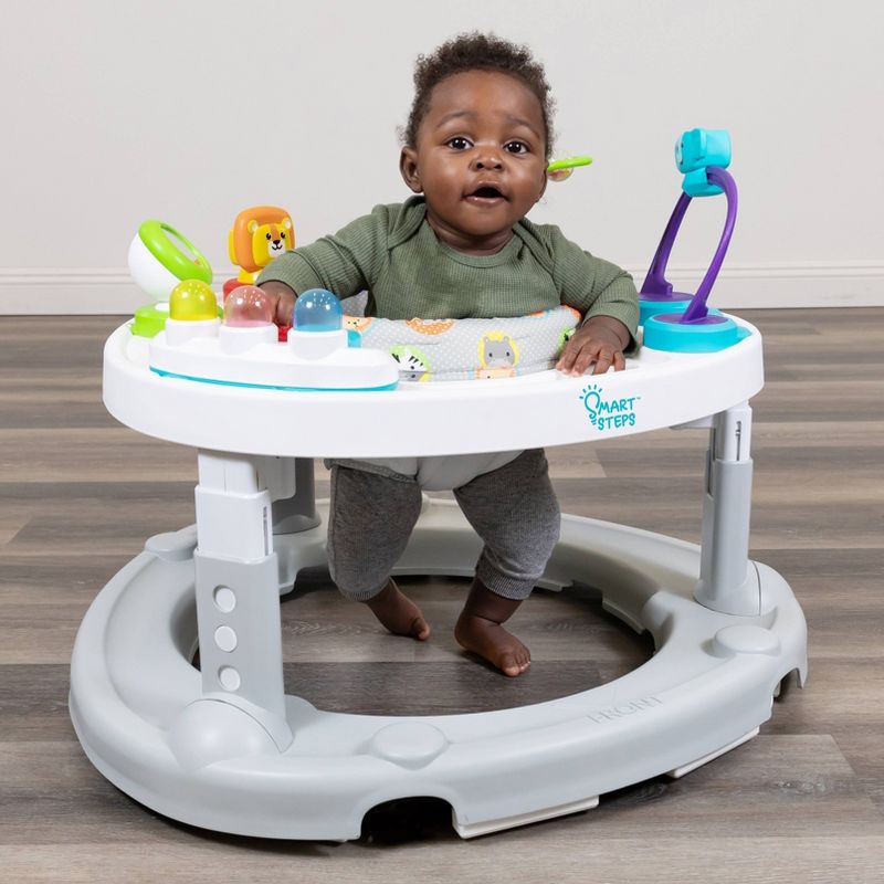 Smart Steps by Baby Trend Bounce N&#39; Glide 3-in-1 Activity Center Walker Stem Learning Toys - Safari Toss, 4 of 23
