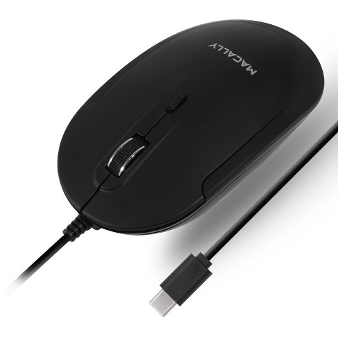 Perversion lettelse Colonial Macally Usb-c Optical Black Mouse Quiet Click For Mac And Pc : Target