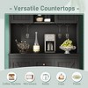 TIRAMISUBEST Coffee Bar Cabinet Kitchen Cabinet, Farmhouse Wine Cabinet with Drawers shelves and cabinets, Buffet Cabinet Wine & Glass Racks - 4 of 4