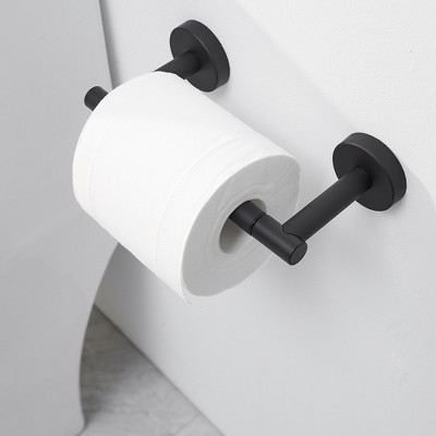 Matte Black Stainless Steel Wall Mounted Toilet Paper Holder