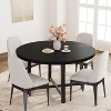 47'' Round Dining Table, Industrial Round Kitchen Table for 4-6 People, Wooden Kitchen Furniture with Heavy Duty Metal Legs for Small Dining Room - 3 of 3
