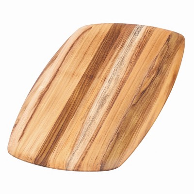 TeakHaus Elegant Collection Teak Wood Edge Grain Gently Rounded 16x11 Inch Rectangular Board