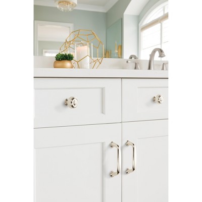 Polished Nickel 3" Modern Bar Cabinet Pull