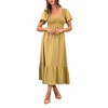 August Sky Women's Smocked Empire Waist Midi Dress - 4 of 4