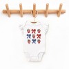 The Juniper Shop Coquette Bows And USA Strawberries Flutter Sleeve Bodysuit - 3 of 4