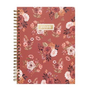 greenroom Planner 2026 Weekly/Monthly 6.22"x8.2" Medium Hardcover Vintage Floral Terra Cotta - 1 of 4