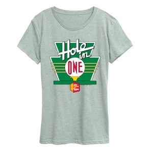 Women's Price is Right Hole In One Short Sleeve Graphic T-Shirt - Heather Sea Foam - X-Large - 1 of 3